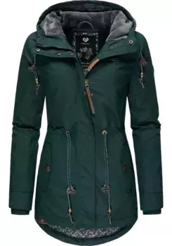 Зимняя куртка Ragwear "Monadis Black Label", с капюшоном, стильная зимняя парка для холодного времени года, зеленый