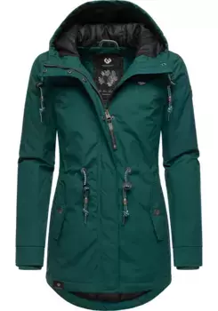 Зимняя куртка Ragwear "Monadis Black Label", с капюшоном, стильная зимняя парка для холодного времени года, зеленый