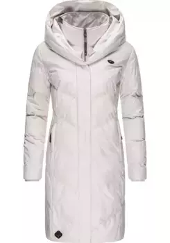 Зимняя куртка Ragwear "Natalka II Intl.", с капюшоном, стильная стеганая зимняя парка с большим капюшоном, серый