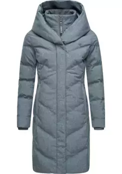 Зимняя куртка Ragwear "Наталка II" с капюшоном, стильная стеганая зимняя парка с капюшоном на подкладке, серый