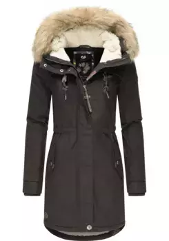 Зимняя куртка Ragwear "Tawny" с капюшоном, стильная зимняя парка с большим капюшоном и воротником из искусственного меха, цвет Nero