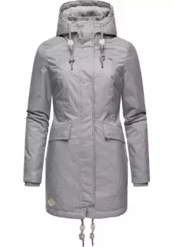 Зимняя куртка Ragwear "Tunned" с капюшоном, стильная зимняя парка на меховой подкладке, цвет Ash