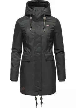 Зимняя куртка Ragwear "Tunned" с капюшоном, стильная зимняя парка на меховой подкладке, зеленый