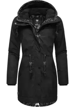 Зимняя куртка Ragwear "YM-Canny", с капюшоном, стильное женское полупальто-парка с капюшоном, цвет Dark