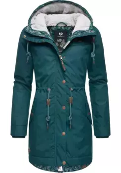 Зимняя куртка Ragwear "YM-Canny", с капюшоном, стильное женское полупальто-парка с капюшоном, зеленый