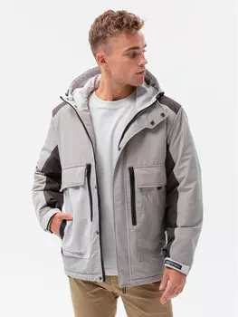 Зимняя куртка regular fit Ombre, серый