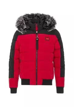 Зимняя куртка с капюшоном на подкладке CIPO & BAXX, красный