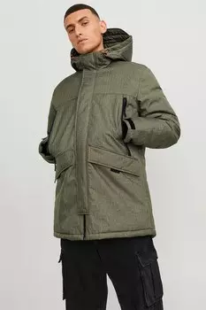 Зимняя куртка с передними карманами Jack & Jones, зеленый