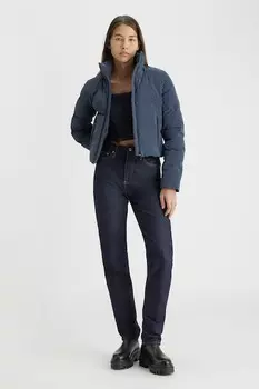 Зимняя куртка с высоким воротником CALVIN KLEIN JEANS, темно-синий