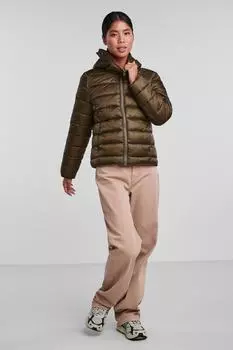 Зимняя куртка - Серая - Пуховик PIECES, серый