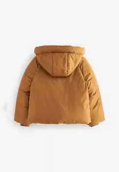 Зимняя куртка SHOWER RESISTANT CROP PADDED REGULAR FIT Next, золотого цвета