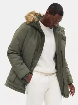 Зимняя куртка стандартного кроя Gap, зеленый