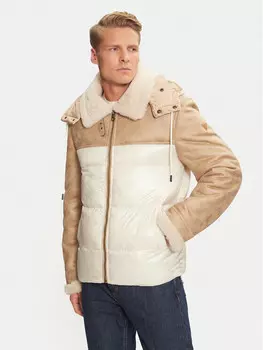 Зимняя куртка стандартного кроя Guess, бежевый