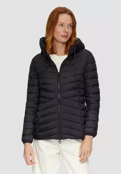 Зимняя куртка STEPP MIT LOGO-KAPUZE s.Oliver, черный