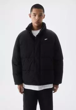 Зимняя куртка Stwd Paneled Puffer PULL&BEAR, черный