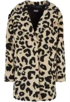 Зимняя куртка URBAN CLASSICS " Urban Classics Women's Ladies Oversized AOP Sherpa Coat" (1 шт.), без капюшона, цвет Sandleo