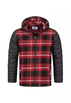 Зимняя куртка в клетку стандартной посадки Rock Creek, красный