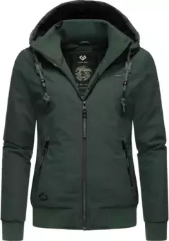 Зимняя куртка в стиле рэгвир "Nuggie Melange", с капюшоном, стильная женская куртка для отдыха в крапинку Ragwear, зеленый