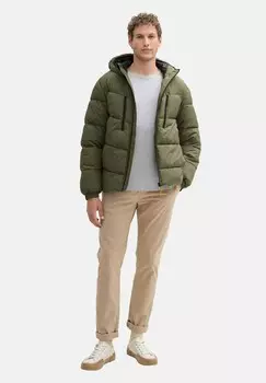Зимняя куртка WASSERABWEISENDE PUFFER TOM TAILOR DENIM, оливковый