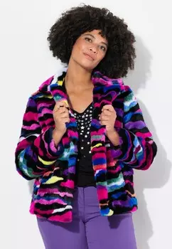 Зимняя куртка WITH OPEN FRONT AND COLORFUL PATTERN Angel of Style, черный