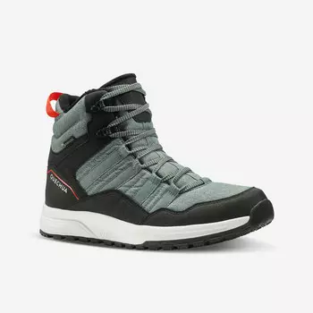 Зимняя обувь мужская среднего роста теплая непромокаемая для зимних походов - SH500 QUECHUA, цвет gruen