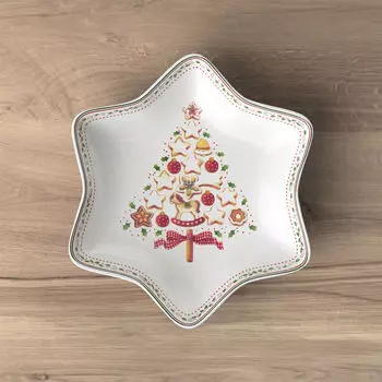 Зимняя пекарня Delight Star Bowl Tree Villeroy & Boch, красный