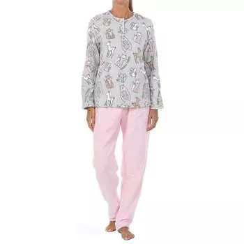 Зимняя пижама Olenka с круглым вырезом 41917 женская Kisses And Love, серый