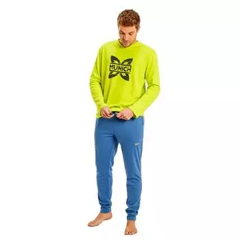 Зимняя пижама с длинными рукавами Mudp0251 Munich, синий