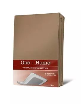 Зимняя простыня 90х200 см - 100х200 см флисовая простыня бежевого цвета хлопок One-Home