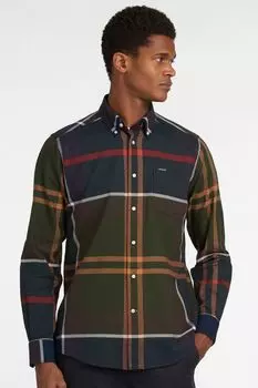 Зимняя рубашка Dunoon Taillor Barbour, зеленый