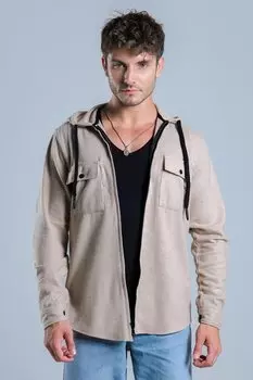 Зимняя рубашка с капюшоном и молнией MAR 4186 Stilkombin, бежевый