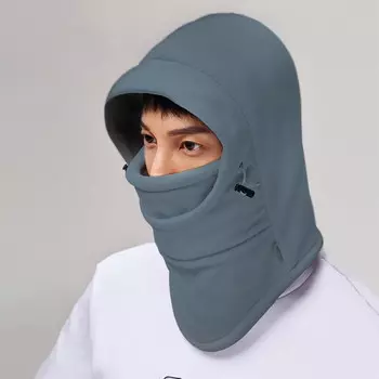 Зимняя шапка Bovonik, ветрозащитная теплая флисовая шапка, утолщенная шапка CS, маска, капюшон, велосипедный флисовый шарф на шею, шапка летающего тигра, темно-серая Bowonike