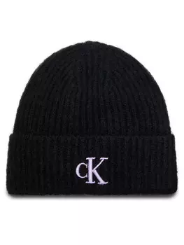 Зимняя шапка Calvin Klein Jeans Thick Embroidery Beanie K60K612321, черный