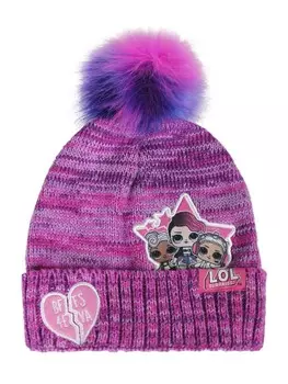 Зимняя шапка Cerda с помпон LOL, разноцветный