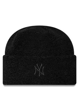 Зимняя шапка New Era Borg New York Yankees Cuff Knit Beanie 60580757, черный