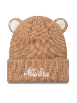 Зимняя шапка New Era Teddy Bear Ears Cuff Knit Beanie 60580794, коричневый
