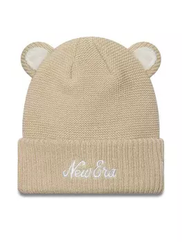 Зимняя шапка New Era Teddy Bear Ears Cuff Knit Beanie 60580874, бежевый