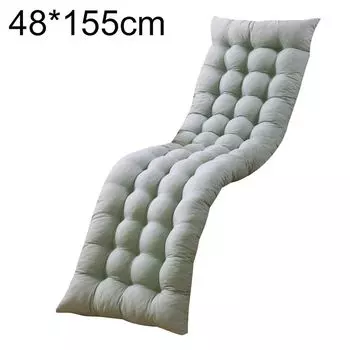 Зимняя складная толстая двусторонняя подушка на стул, мягкий теплый коврик для лежака, серый, размеры: 48*155см Stuttg