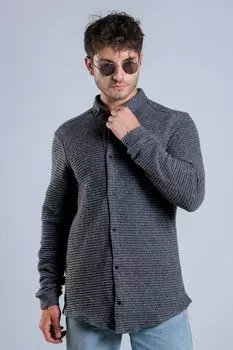 Зимняя вязаная рубашка на кнопках МАР 4215 Stilkombin, бежевый