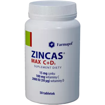 Zincas Max C+D3 биологически активная добавка, 50 таблеток/1 упаковка