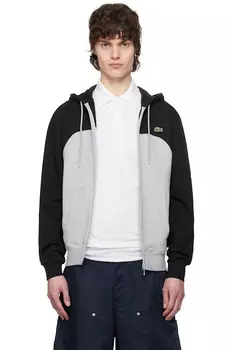 Зип-худи с цветными блоками Lacoste, мультиколор