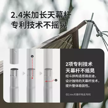 Ziyouhike палатка для кемпинга на открытом воздухе, непромокаемая и солнцезащитная палатка [25 кв. м восьмиугольная бабочка] пакет с навесом