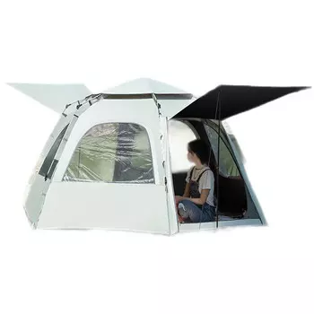 Ziyouke кемпинговая палатка виниловая палатка на 5-8 человек + влагостойкий коврик + гамак + посылка + надувная кровать + воздушный насос + три сокровища * 2