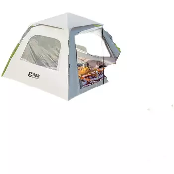 Ziyouke походная палатка рассвет палатка на 5-8 человек + влагостойкий коврик + гамак + посылка + надувная кровать + три сокровища * 2