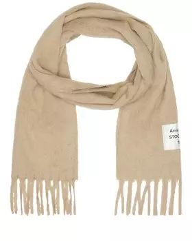 Змеиный шарф Acne Studios, цвет Camel Beige