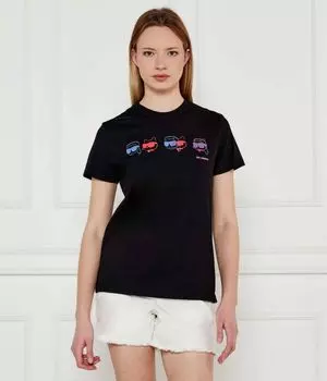 Значок футболки Regular fit Karl Lagerfeld, черный