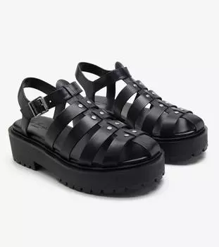 Знаменитые кожаные сандалии в стиле вестерн с одним ремешком Cally Off the Hook, черный