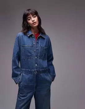 Знаменитый джинсовый комбинезон Levi's в средне-синем цвете