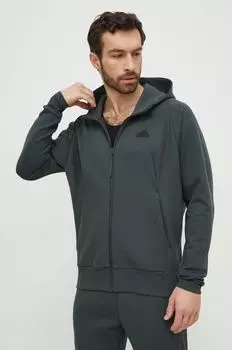 ЗНЕ толстовка adidas, зеленый