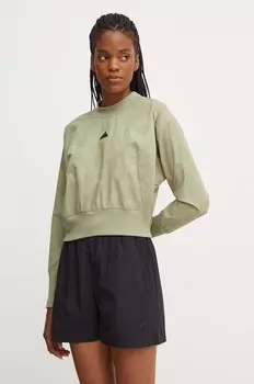 ЗНЕ толстовка adidas, зеленый